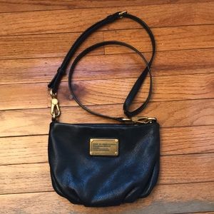 Marc Jacobs black leather crossbody bag